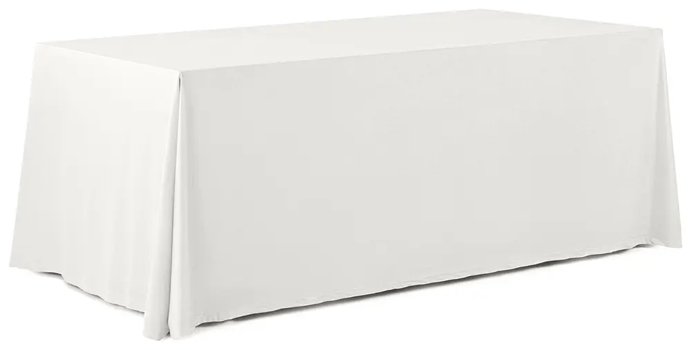 Скатерть прямая широкая бархатная белая - Фото основное 1