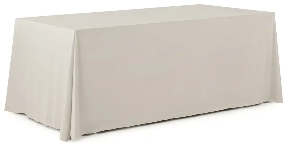 Скатерть прямая широкая бархатная кремовая - Фото основное 1