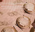 Подстановочная тарелка «Моно» бежевая - Фото миниатюра 4