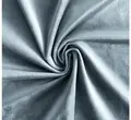 Скатерть круглая бархатная серо-голубая тёмная - Фото миниатюра 2
