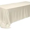 Скатерть прямая широкая из матина экрю