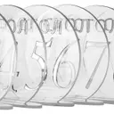 Номерки для столов 1-10 прозрачные с серебром